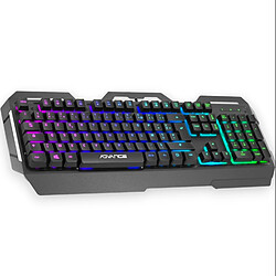 Spirit Of Gamers Clavier gamer semi-mécanique et rétro éclairage RGB - frappe silencieuse - Chassis alu