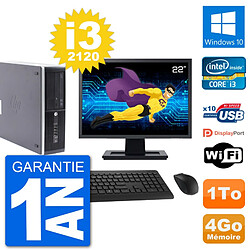 PC HP Compaq Pro 6300 SFF Ecran 22" i3-2120 RAM 4Go Disque 1To Windows 10 Wifi · Occasion 