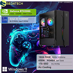 Sedatech PC Gamer • Intel i9-11900KF • RTX3060 • 16 Go RAM • 1To SSD M.2 • Windows 11