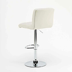 Acheter Superstool Tabouret pour bar cuisine fixe pivotant réglable avec dossier et repose-pied Atlanta, Couleur: Blanc