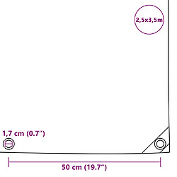 vidaXL Bâche 650 g / m² 2,5 x 3,5 m Gris pas cher