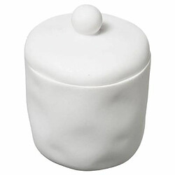 Pot à Coton Design Indonésie 12cm Blanc