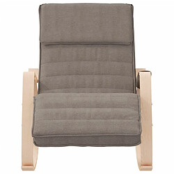 Avis Maison Chic Chaise à bascule | Fauteuil Relax, design moderne Taupe Tissu -GKD42212