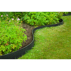 Nature Bordure de jardin texturée 0,12x24 m 5 mm noir