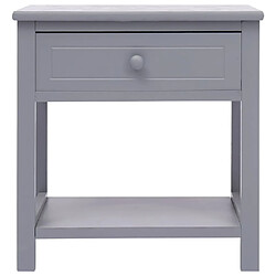 Avis Maison Chic Table de chevet Table de Nuit Meuble de Rangement Gris 40x29x42 cm Bois de Paulownia