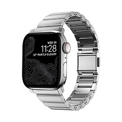 Nomad Bracelet Acer pour Apple Watch 6-9 et SE 38-40-41mm Argent 