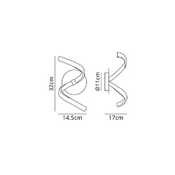 Luminaire Center Applique murale Nur 10W LED 3000K, 850lm, argent/acrylique givré/chrome poli