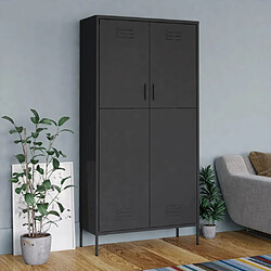 vidaXL Garde-robe Anthracite 90x50x180 cm Acier 