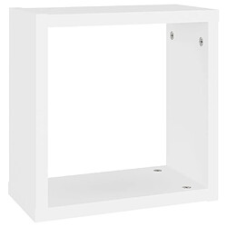 Acheter vidaXL Étagères cube murales 2 pcs Blanc 30x15x30 cm