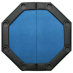 Avis vidaXL Table de poker pliable 8 joueurs Bleu 108x108x75 cm