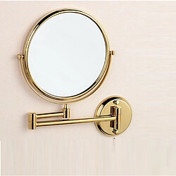 Universal Miroir de bain en laiton et or 8 pouces miroir de maquillage de salle de bain pliant miroir rétractable double face