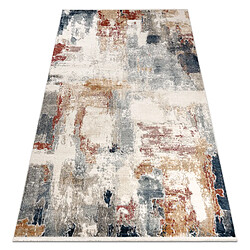 RUGSX Tapis moderne DISTIN 0144B blanc rose poudre - Abstraction, vintage, franges 200x290 cm