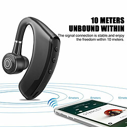 V9 Bluetooth Casque Sans Fil Mains Libres Contrôle Du Bruit Stéréo Musique Écouteur Avec Microphone Noir