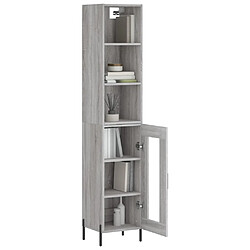 Avis Maison Chic Buffet,Meuble de Rangement,commode pour salon,Cuisine Sonoma gris 34,5x34x180 cm Bois d'ingénierie -MN57146