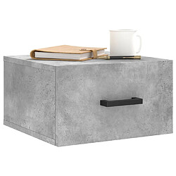 Avis Maison Chic Table de chevet murale - Table de Nuit gris béton 35x35x20 cm