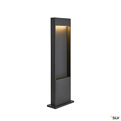 Borne extérieur SLV FLATT 65 anthracite avec LED intégrée pour éclairage extérieur, Hauteur 65 cm