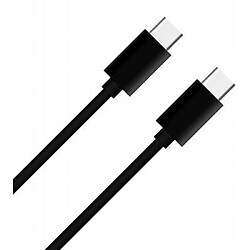 WOW Câble USB C/USB C 1m - 3A Noir 