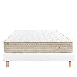 Acheter LUXURY LITERIE Ensemble matelas Sublime 140x200 cm + sommier blanc ep 13cm