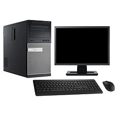 PC Tour Dell 9020 Ecran 27" Intel Core i7-4770 RAM 4Go SSD 120Go Windows 10 Wifi - Occasion