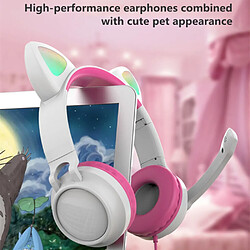 Universal FlashMignonnes oreilles de chat avec écouteurs câblés avec microphone peut être contrôlé LED Enfants Filles Musique Stéréo Casques Téléphones Portables Casques Cadeaux |