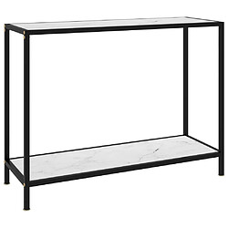 Maison Chic Table console | Meuble d'entrée | Table d'appoint Blanc 100x35x75 cm Verre trempé -GKD24164