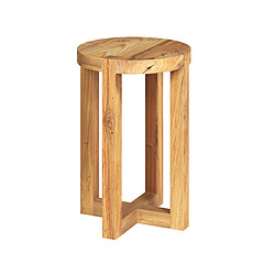 Rendez Vous Deco Tabouret rond Noé en bois de teck recyclé H45,5 cm 