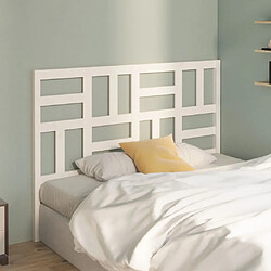 Avis Maison Chic Tête de lit scandinave,Meuble de chambre Blanc 141x4x104 cm Bois massif de pin -MN88840