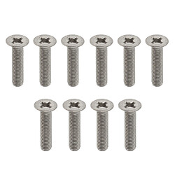 10 pcs m3 tête plate grade 1 titane vis à métaux phillips lecteur m3 x 12mm