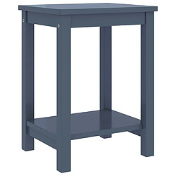 Maison Chic Table de chevet,Table de Nuit,Meuble de Rangement Gris clair 35x30x47 cm Bois de pin massif