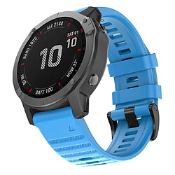 Wewoo Bracelet pour montre connectée Garmin Fenix 6X 26mm Silicone Smart Watch de remplacement bleu ciel 