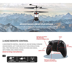 Universal Nouvel hélicoptère RC 2.4G 4CH hélicoptère radiocommandé avec lumière LED un clic Hélicoptère hors ligne cadeau d'anniversaire pour les enfants | RC Helicopter (argent) pas cher