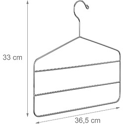 Helloshop26 Cintre multiple 3 barres pantalons robes écharpes design métal gain de place 4 mm 13_0000765_2