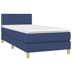 Avis Sommier à lattes LED,Cadre à lattes de lit avec matelas pour Adulte Bleu 100x200 cm Tissu -MN64240