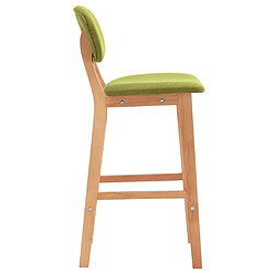 Avis vidaXL Tabourets de bar lot de 2 vert tissu