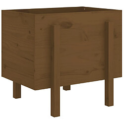 Maison Chic Jardinière,Bac à fleurs - pot de fleur marron miel 62x50x57 cm bois massif de pin -GKD36363