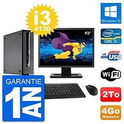 PC HP ProDesk 400 G1 SFF Ecran 19" i3-4130 RAM 4Go Disque 2To Windows 10 Wifi · Occasion 