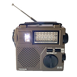 Universal Récepteurs de radio numériques, radiogénérateurs optiques d'urgence, radios, haut-parleurs intégrés, puissance manuelle, puissance manuelle(brun) 