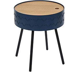 Acheter The Home Deco Factory Table d'appoint avec coffre intégré Eugénie bleu nuit.