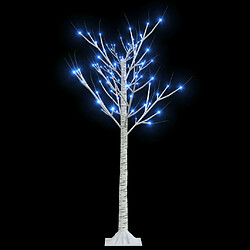 vidaXL Sapin de Noël 120 LED bleu Saule 1,2 m Int/Ext