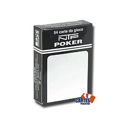 NTP Bianco Poker - Jeu de 54 cartes 100% plastique - format poker XL - 4 index standards