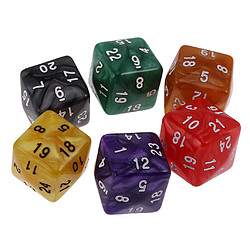 Pack De 6pcs Multi Sided Dés Pour D u0026 D Trpg Partie Jeu De Société Jouets Perle D24