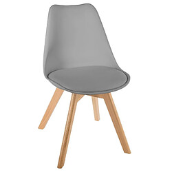 Atmosphera, Createur D'Interieur Lot de 2 chaises style scandinave baya atmosphera - gris clair