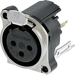 Neutrik XLR-Steckverbinder Flanschbuchse, Kontakte gerade Polzahl: 3 noir NC3FBV2 1St. 