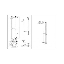 Rav Colonne de douche sur pied LABE avec douchette en chrome doré 110 cm pas cher