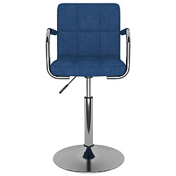 vidaXL Chaise de salle à manger Bleu Tissu