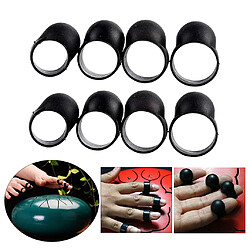 8x Doigt De Tambour De Langue En Acier Pics Accessoires De Manches En Silicone