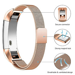 Avis Wewoo Bracelet pour montre connectée Dragonne magnétique en acier inoxydable FITBIT AltaTaille Grand170-236mm Argent