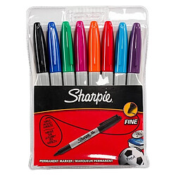 Pochette de 8 marqueurs Sharpie couleurs fun et classiques Pochette de 8 marqueurs Sharpie couleurs fun et classiques - SHARPIE