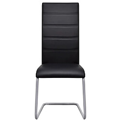 Avis Maison Chic Lot de 6 Chaises à manger cantilever,Chaises de cuisine style scandinave - noir similicuir -MN63537