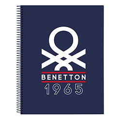 Carnet Benetton Varsity Gris Blue marine A4 120 Volets 